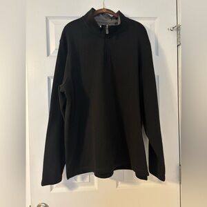 Wrangler Authentics Men’s Longsleeve 1/4 Zipper Pullover Sweater Black Size XL